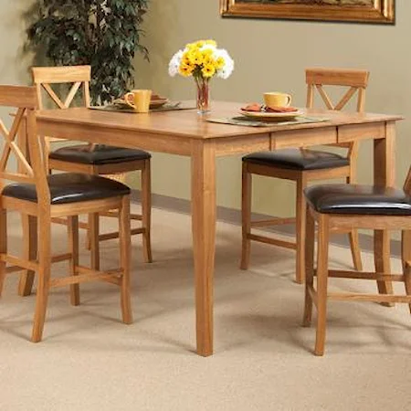 36" Plain Joint Gathering Table w/ Butterfly Leaf
